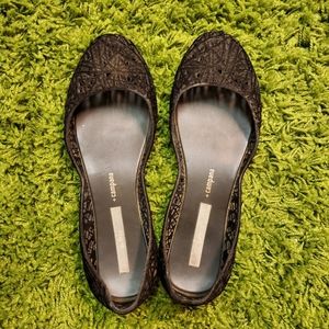 Melissa + Campana Velvet black jellies